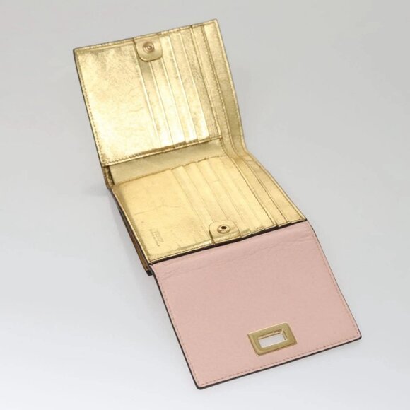 FENDI Peek A Boo Wallet Leather Pink Auth 105912V - Picture 8 of 16